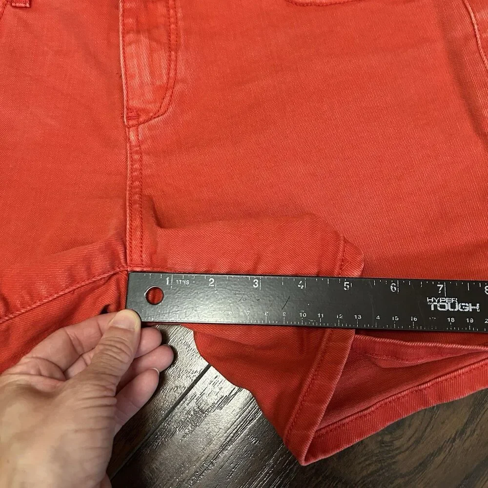 Pilcro By Anthropologie Shorts Womens 28 Hyphen Washed Red Denim OB653662 - Picture 3 of 10
